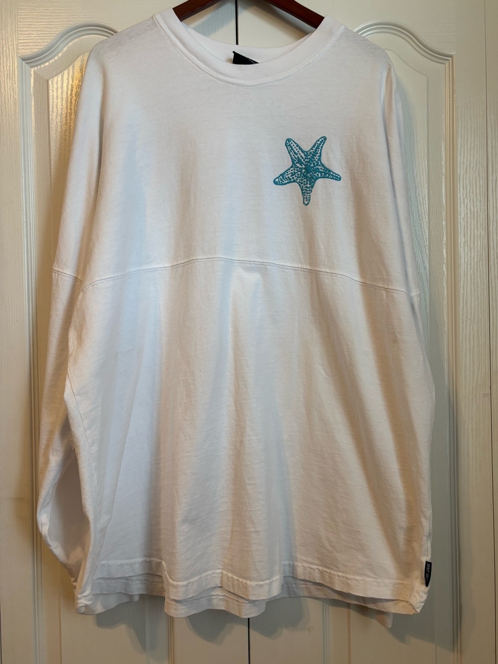 Super Rare Sea World Spirit Jersey White Tee with Starfish